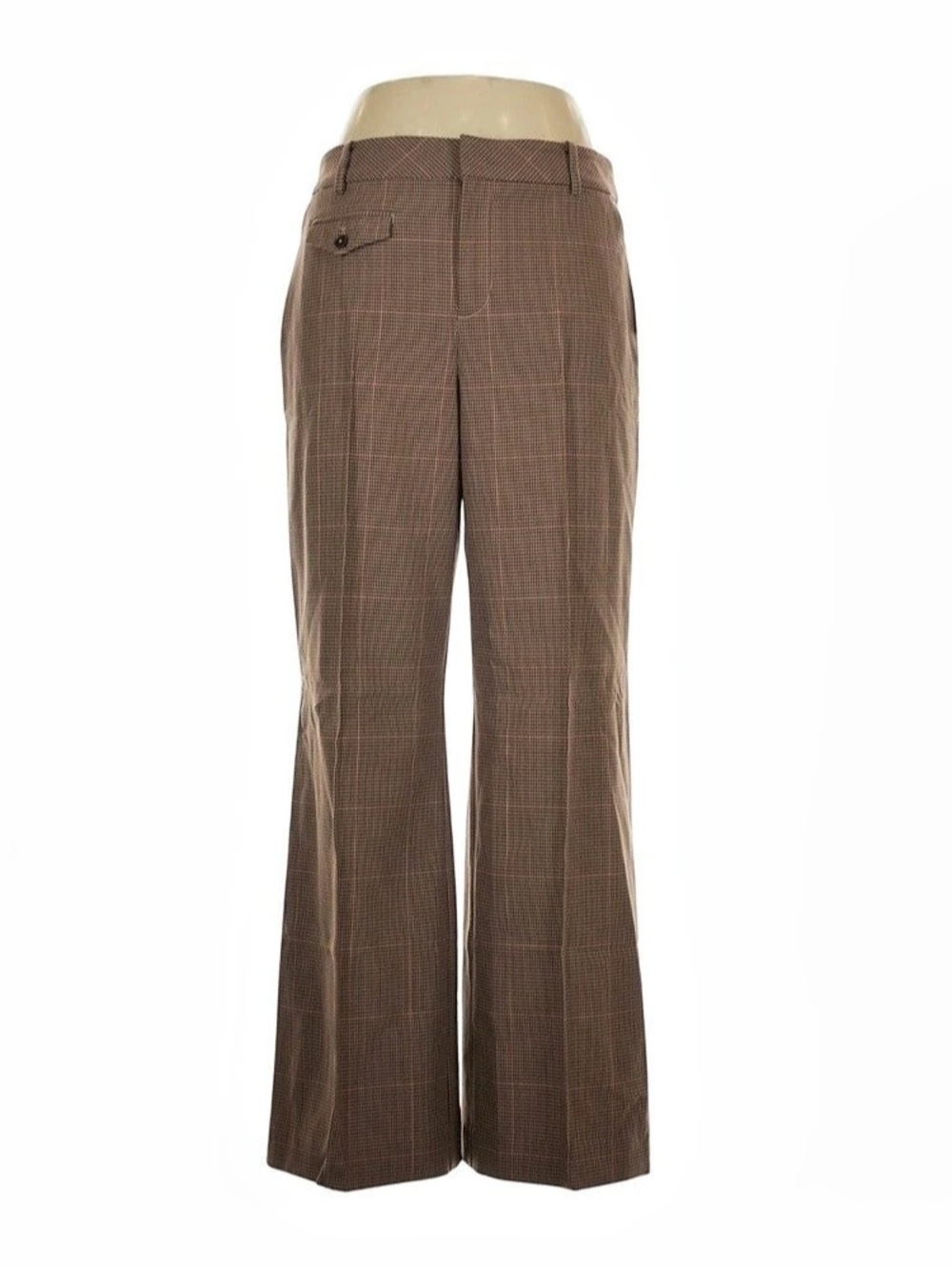 NWT Maeve Houndstooth Flare Pants in Brown Size 12